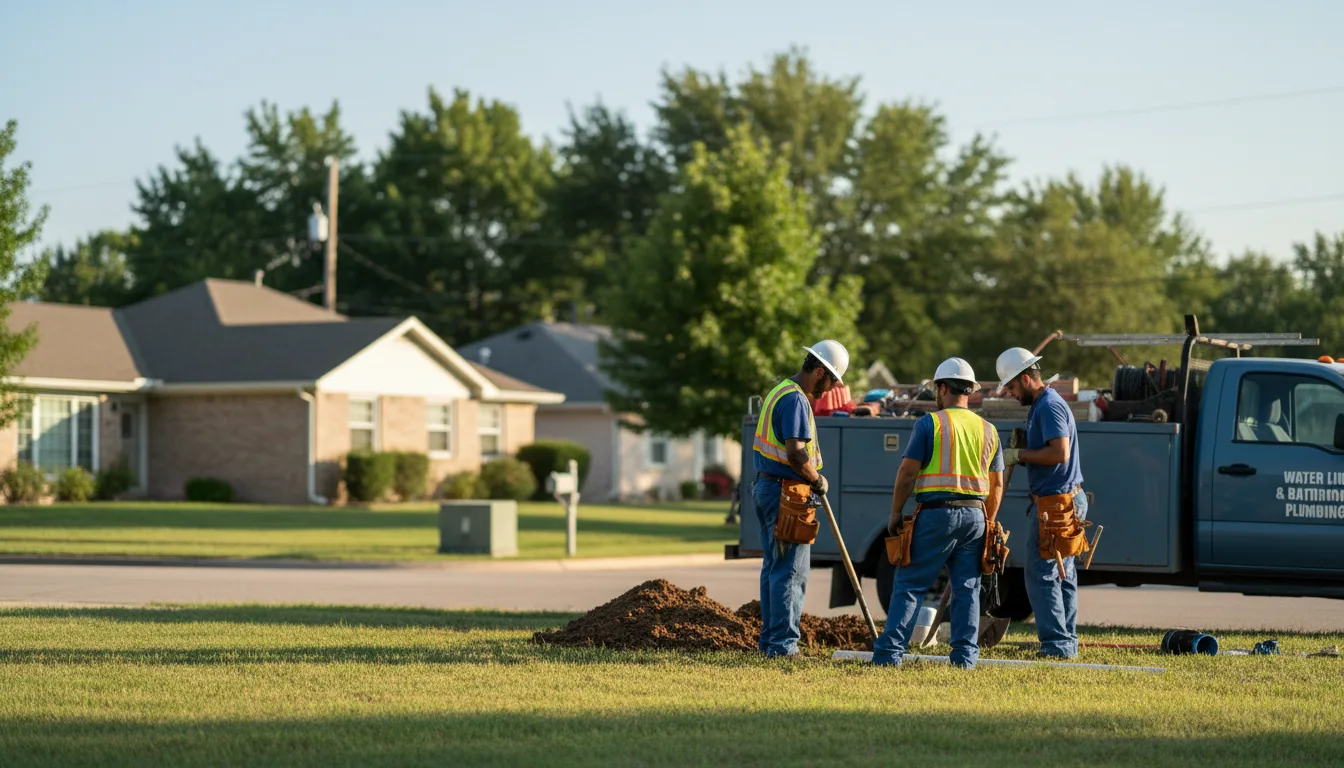 Residential water line and bathroom plumbing service in Quinn, SD